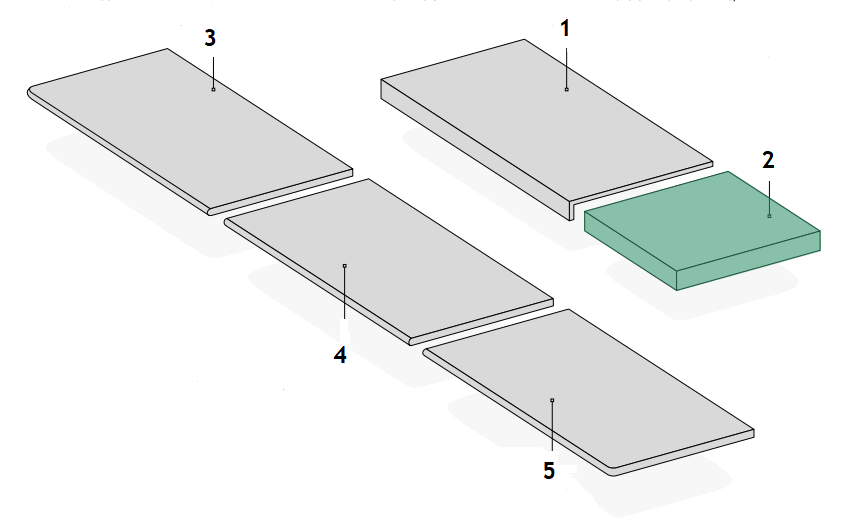 Angle d'élément de marche d'escalier - 30x30